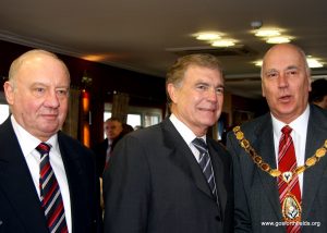 John Owen RFU President, Sir Trevor Brooking, Dronfield Mayor